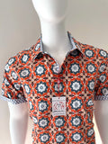 short-sleeve-orange-patterned-shirt